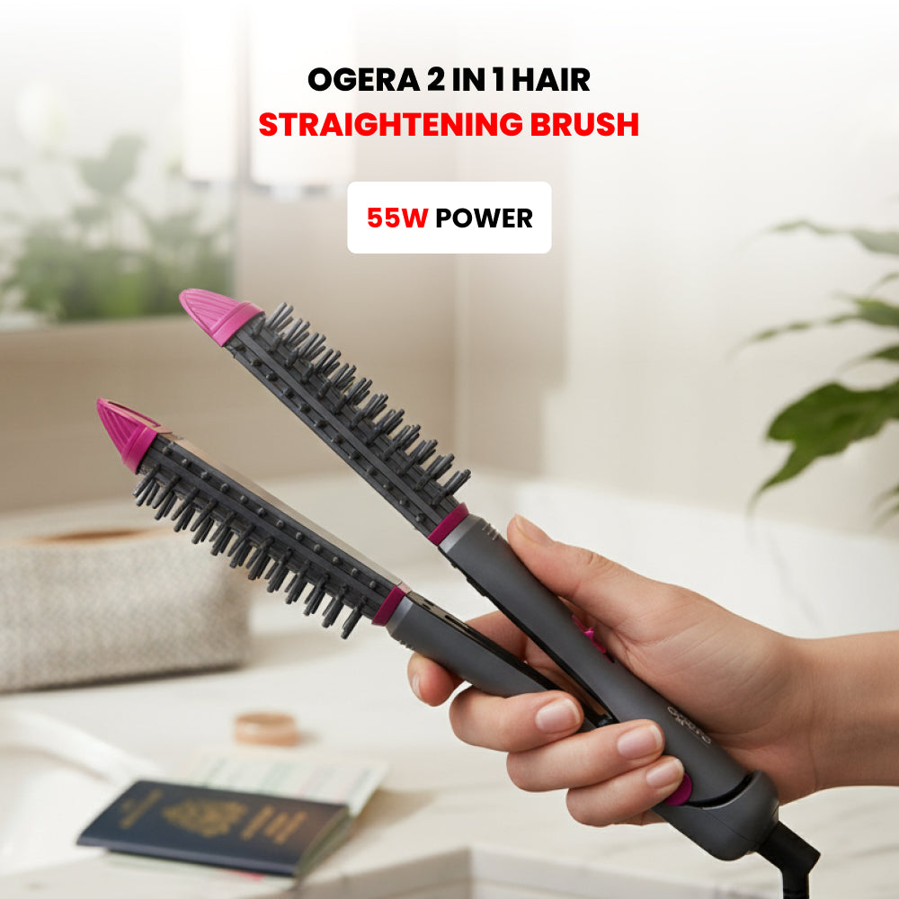 OGERA 2 IN 1 HAIR STRAIGHTENING BRUSH 55W
