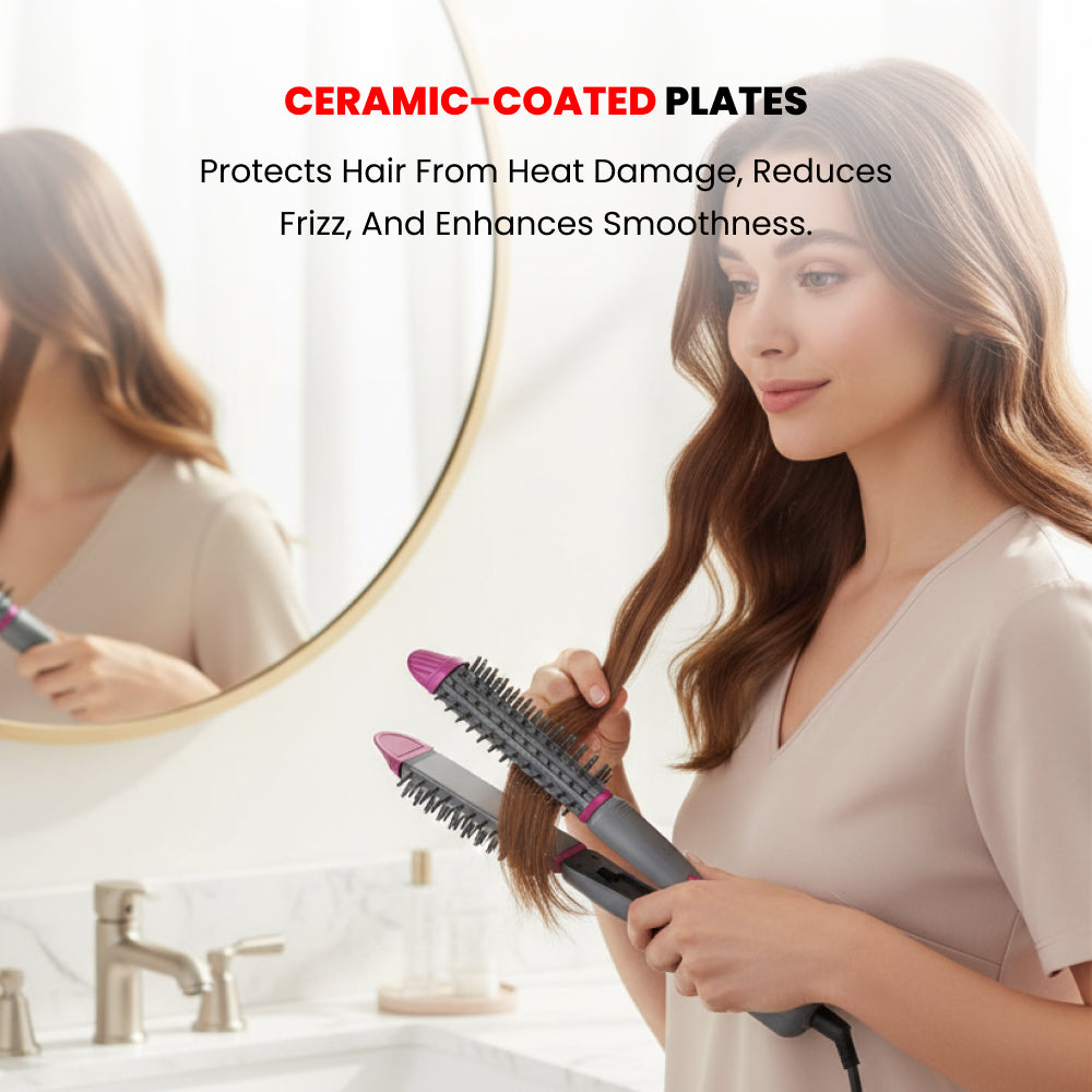 OGERA 2 IN 1 HAIR STRAIGHTENING BRUSH 55W