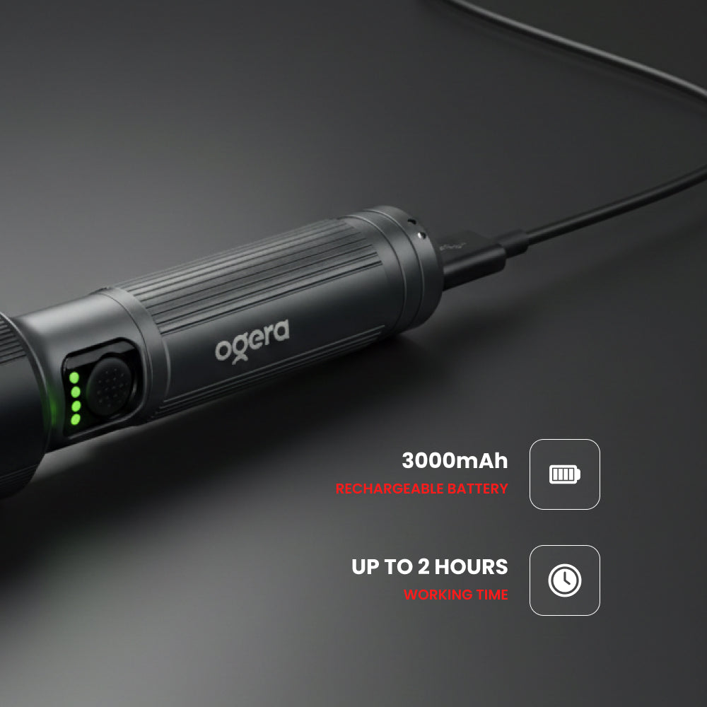 OGERA RECHARGEABLE LED FLASHLIGHT 1Sc
