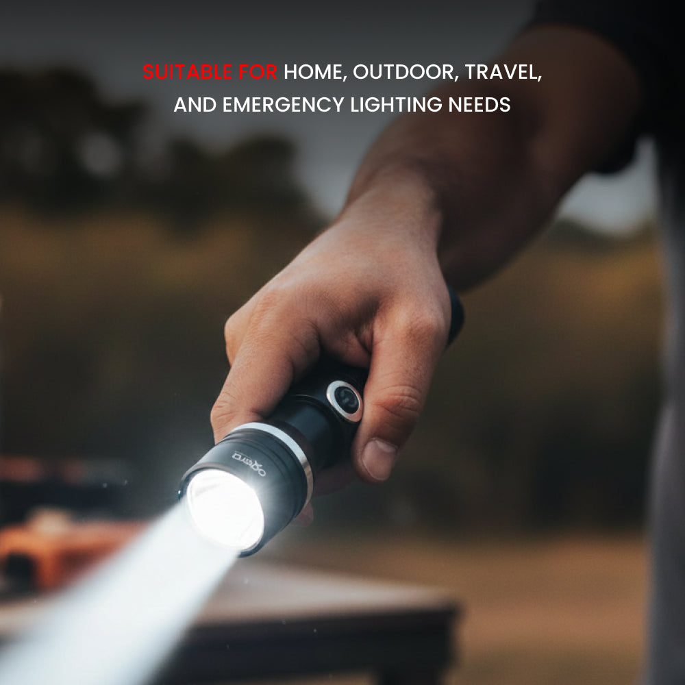 OGERA OG1004SL RECHARGEABLE LED FLASHLIGHT, 2SC Heavy-Duty Torch with Bright LED Beam, Long Battery Life, Durable & Portable Handheld Light for Home, Outdoor & Emergency Use