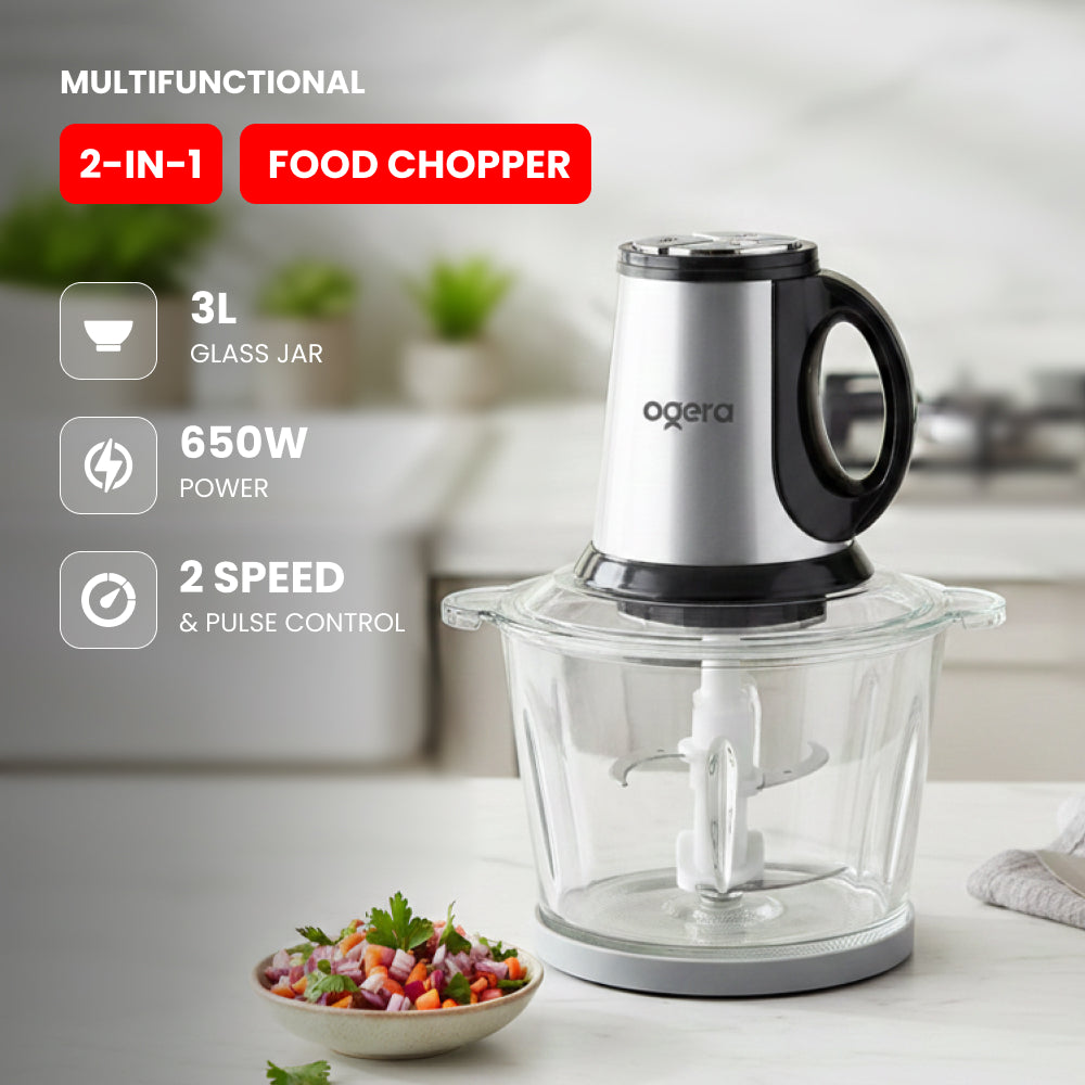 OGERA 2 IN 1 ELECTRIC FOOD CHOPPER - OG4001FC