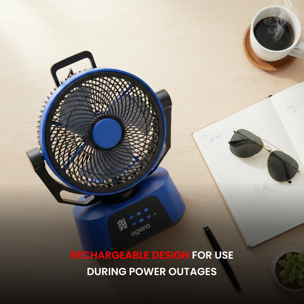 OGERA RECHARGEABLE TABLE FAN 12