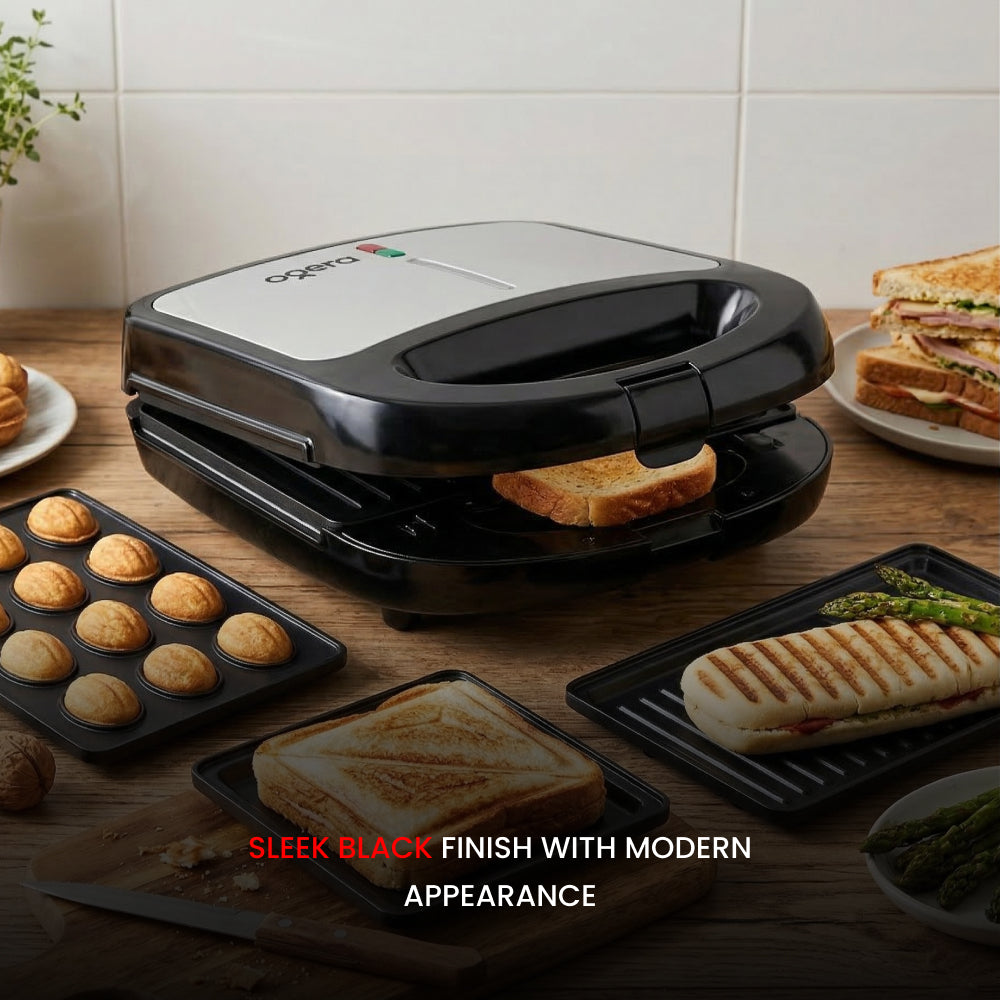 OGERA 3 IN 1 DITACHABLE TOASTER(GRILL, WAFFLE & NUT)