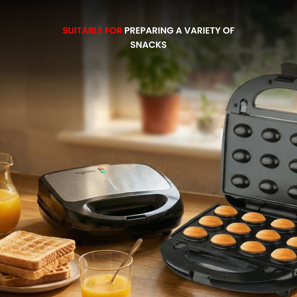 OGERA 3 IN 1 DITACHABLE TOASTER(GRILL, WAFFLE & NUT)