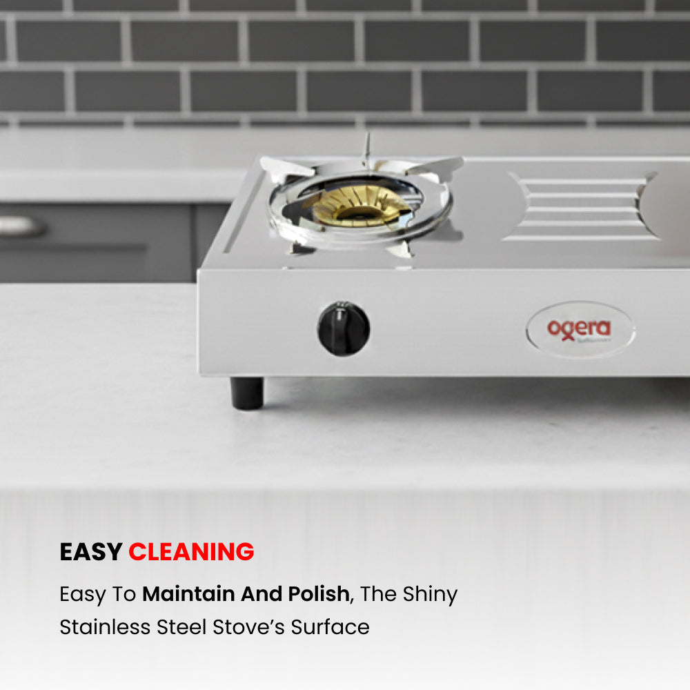 2 BURNER STAINLESS STEEL GAS STOVE