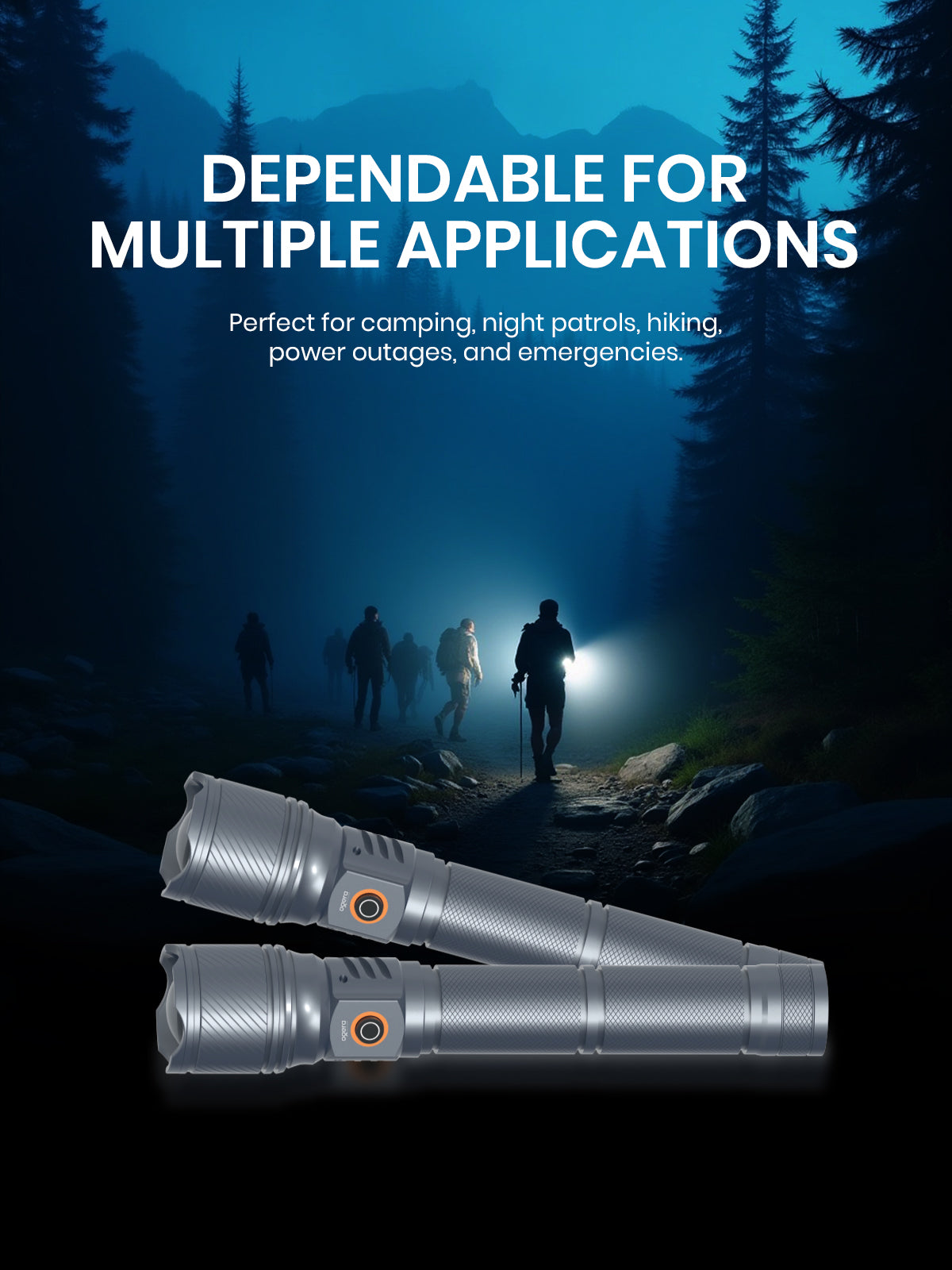 OGERA OG1007SL RECHARGEABLE LED FLASHLIGHT, 2SC Heavy-Duty Torch with Bright LED Beam, Long Battery Life, Durable & Portable Handheld Light for Home, Outdoor & Emergency Use