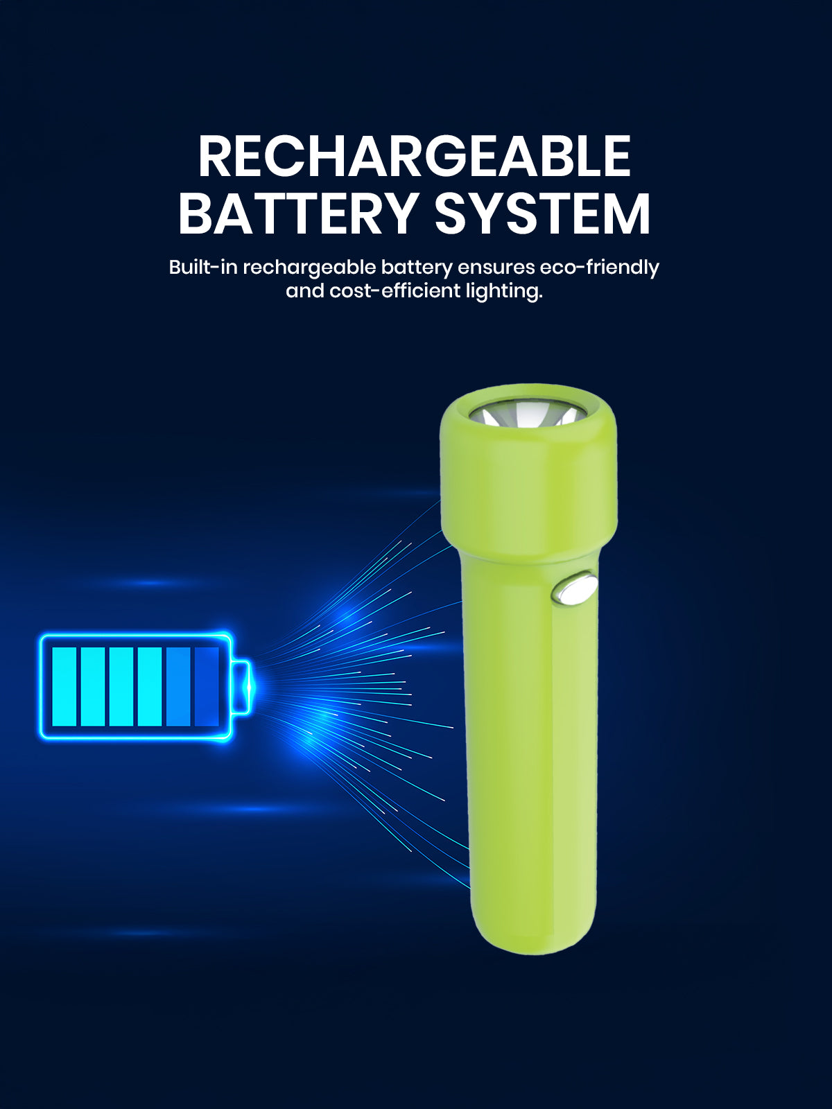 OGERA OG1151PSL RECHARGEABLE LED FLASHLIGHT, High-Power Torch with Long Battery Life, Rugged & Portable Handheld Light for Home, Outdoor, Security & Emergency Use