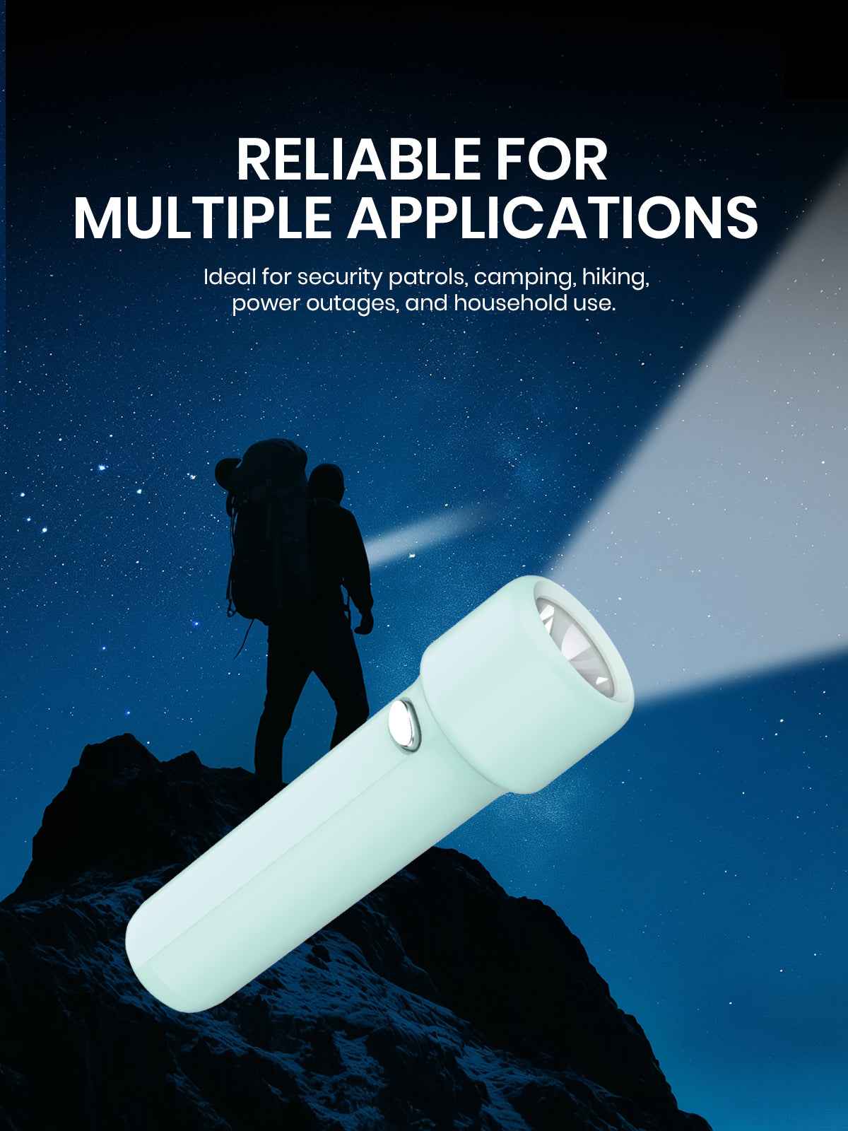 OGERA OG1151PSL RECHARGEABLE LED FLASHLIGHT, High-Power Torch with Long Battery Life, Rugged & Portable Handheld Light for Home, Outdoor, Security & Emergency Use
