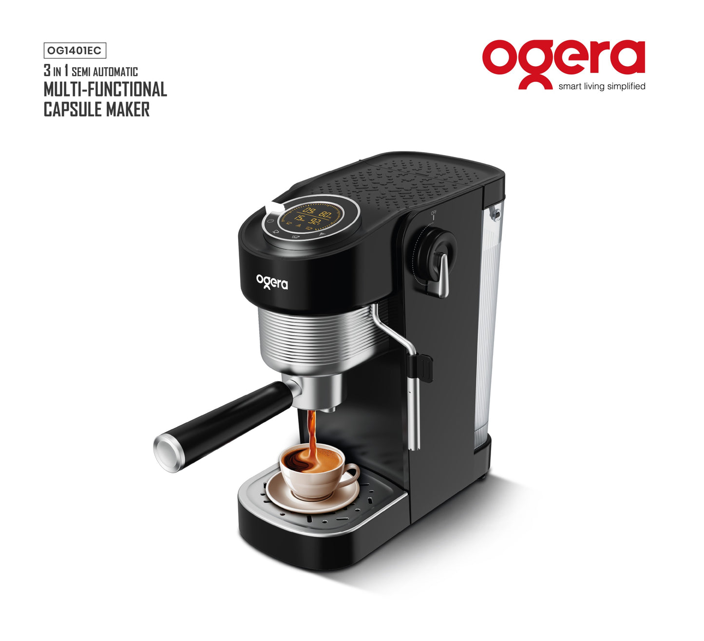 SEMI-AUTOMATIC ESPRESSO COFFEE MAKER -OG1401EC