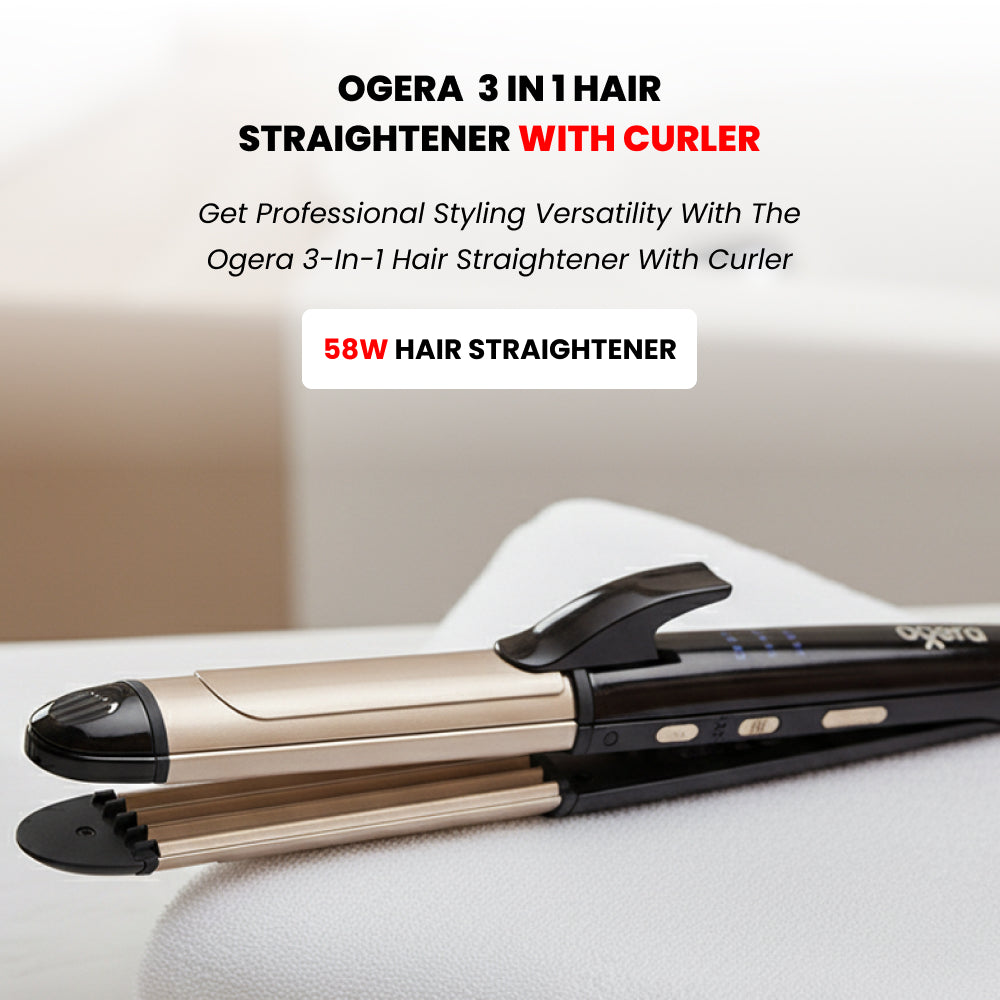 OGERA 3 IN 1 HAIR STRAIGHTNER WITH CURLER