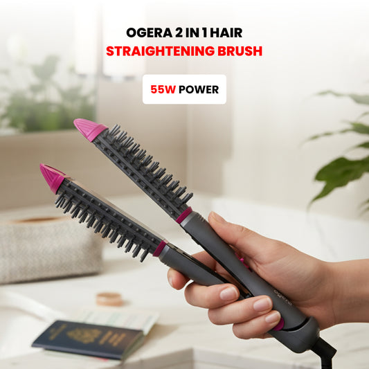 OGERA 2 IN 1 HAIR STRAIGHTENING BRUSH 55W