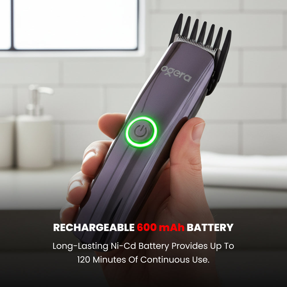 OGERA RECHARGEABLE HAIR CLIPPER  600mAH  120 MINUTES