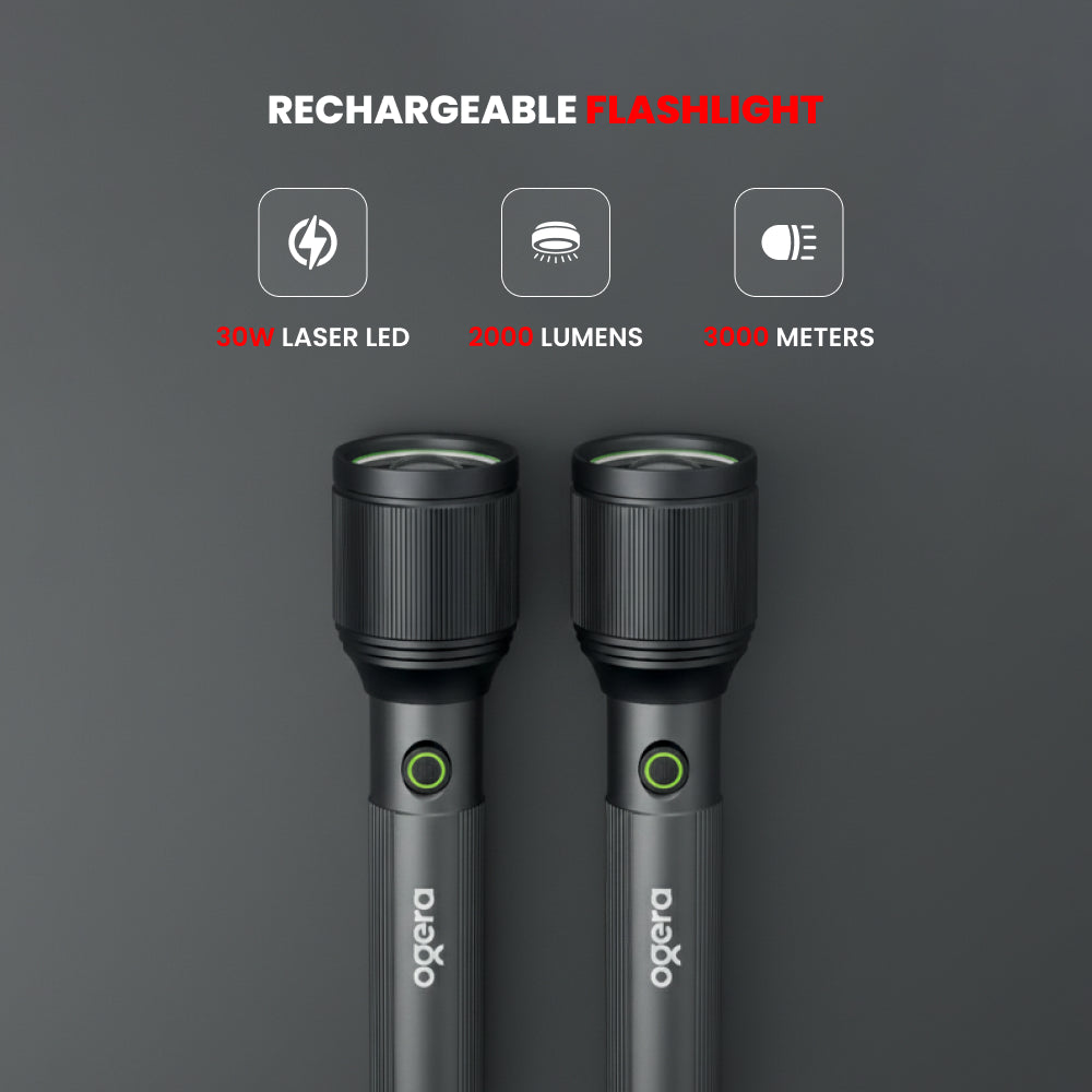 OGERA RECHARGEABLE LED FLASH LIGHT COMBO-3Sc x 2-OG1100SLC32