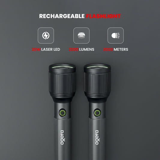 OGERA RECHARGEABLE LED FLASH LIGHT COMBO-3Sc x 2-OG1100SLC32