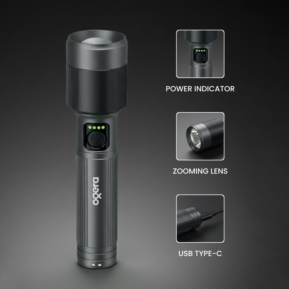 OGERA RECHARGEABLE LED FLASHLIGHT 1Sc