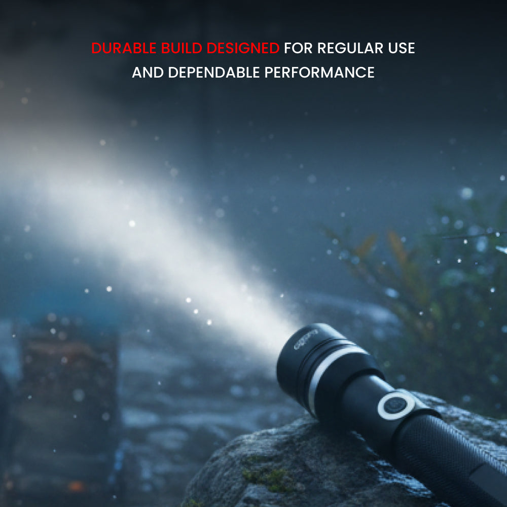 OGERA OG1004SL RECHARGEABLE LED FLASHLIGHT, 2SC Heavy-Duty Torch with Bright LED Beam, Long Battery Life, Durable & Portable Handheld Light for Home, Outdoor & Emergency Use