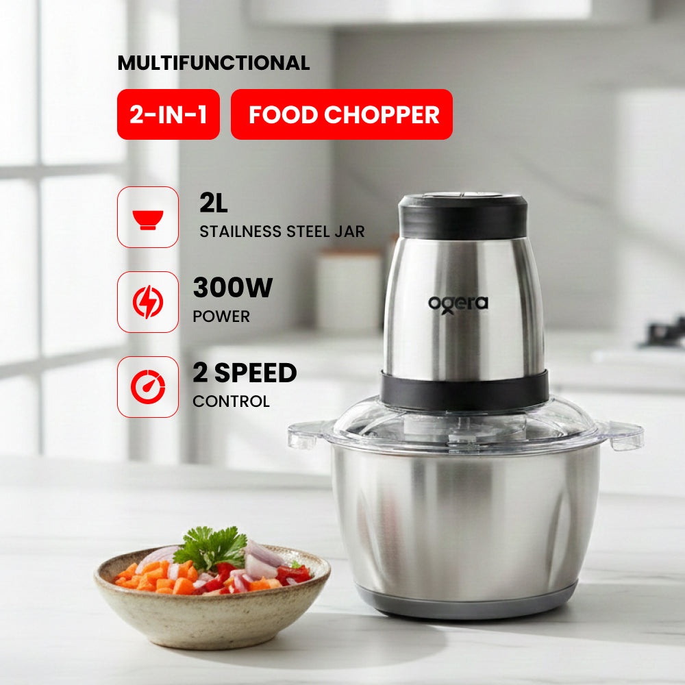 OGERA 2 IN 1 ELECTRIC FOOD CHOPPER - OG4000FC