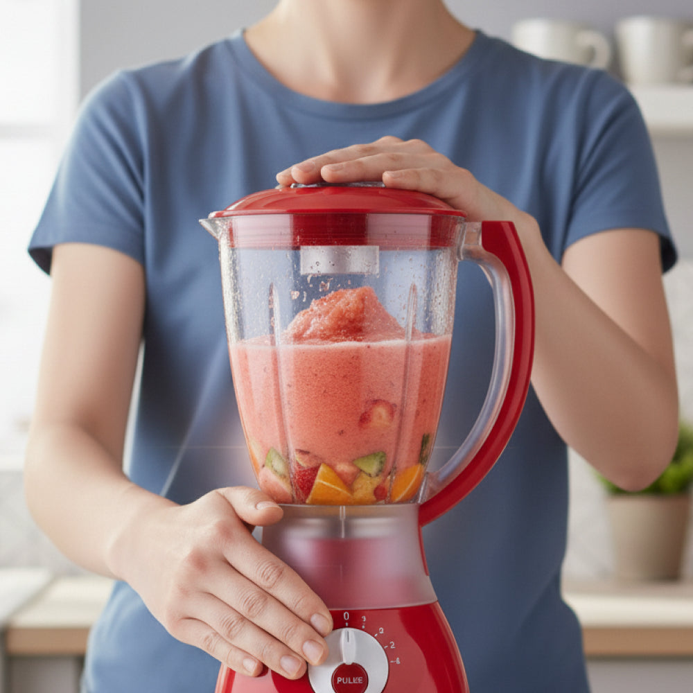 Ogera OG5103BR Electric Blender 2-in-1, 350W Compact Motor, Multi-Purpose Blender & Grinder, Stainless Steel Blades, Overload Protection, Easy to Clean