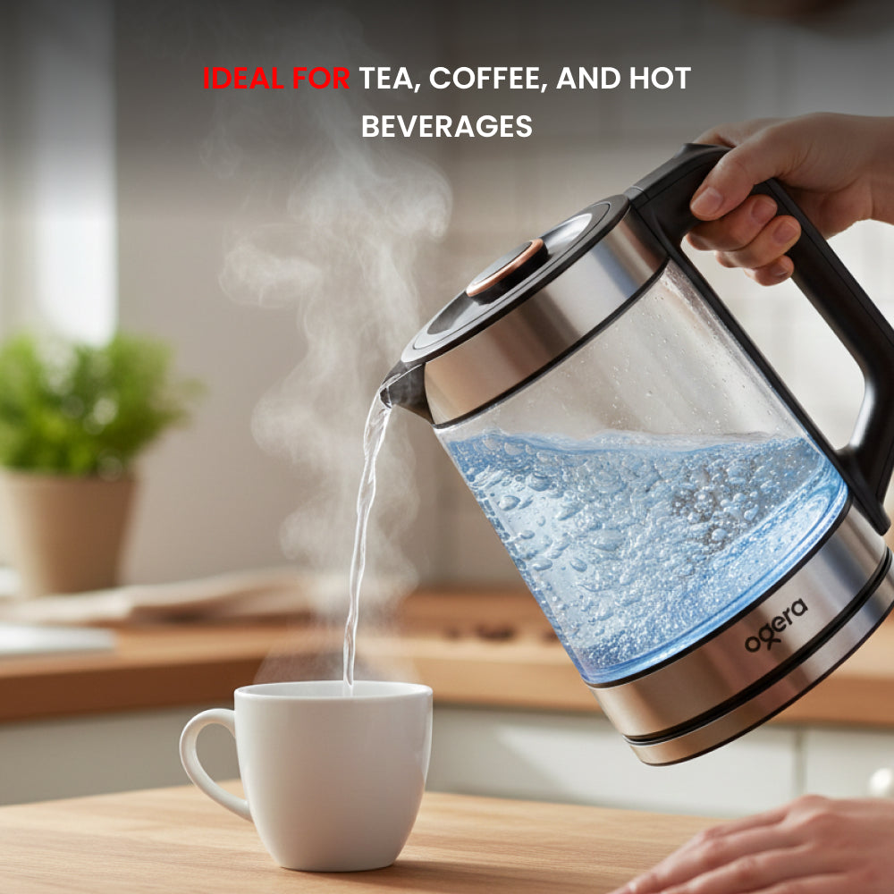 OGERA GLASS BODY ELECTRIC KETTLE - OG1518EK