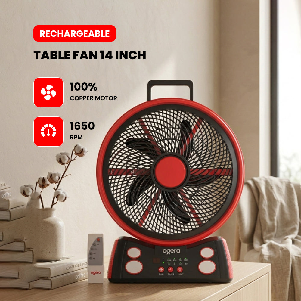 OGERA RECHARGEABLE FAN 14