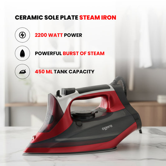 OGERA CERAMIC SOLE PLATE STEAM IRON