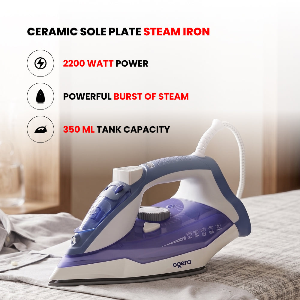 CERAMIC SOLE PLATE STEAM IRON(OG53SI)