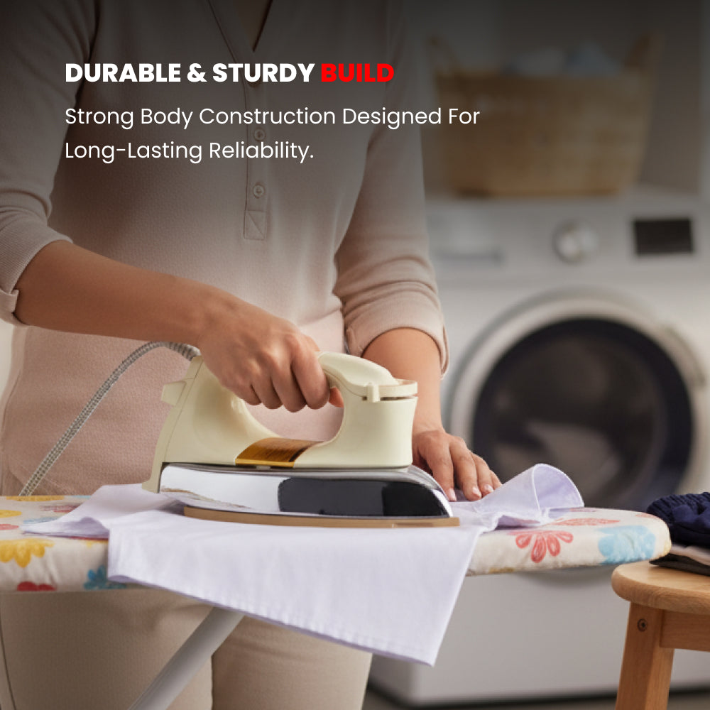 Ogera OG110DI Heavy Weight Dry Iron, 1.5kg, Non-Stick Soleplate, Adjustable Temperature Control, Durable Body, Smooth & Efficient Ironing for Home and Professional Use
