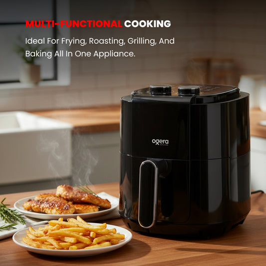 Ogera OG8500AF Multi-Functional Air Fryer, 3.5L Capacity, 1200W Rapid Hot Air Technology, Adjustable Temperature & Timer, Oil-Free Healthy Cooking Appliance for Home & Office