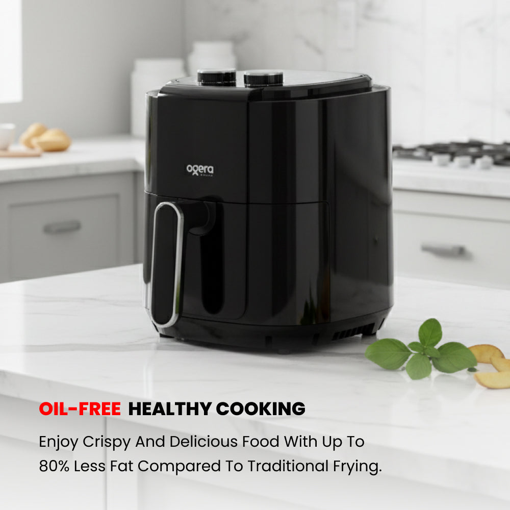 Ogera OG8500AF Multi-Functional Air Fryer, 3.5L Capacity, 1200W Rapid Hot Air Technology, Adjustable Temperature & Timer, Oil-Free Healthy Cooking Appliance for Home & Office