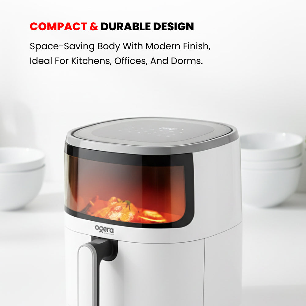 Ogera OG8501AF Digital Air Fryer, 5.0L Large Capacity, 1500W Rapid Hot Air Technology, Touch Control with LED Display, Adjustable Temperature & Timer, Oil-Free Healthy Cooking