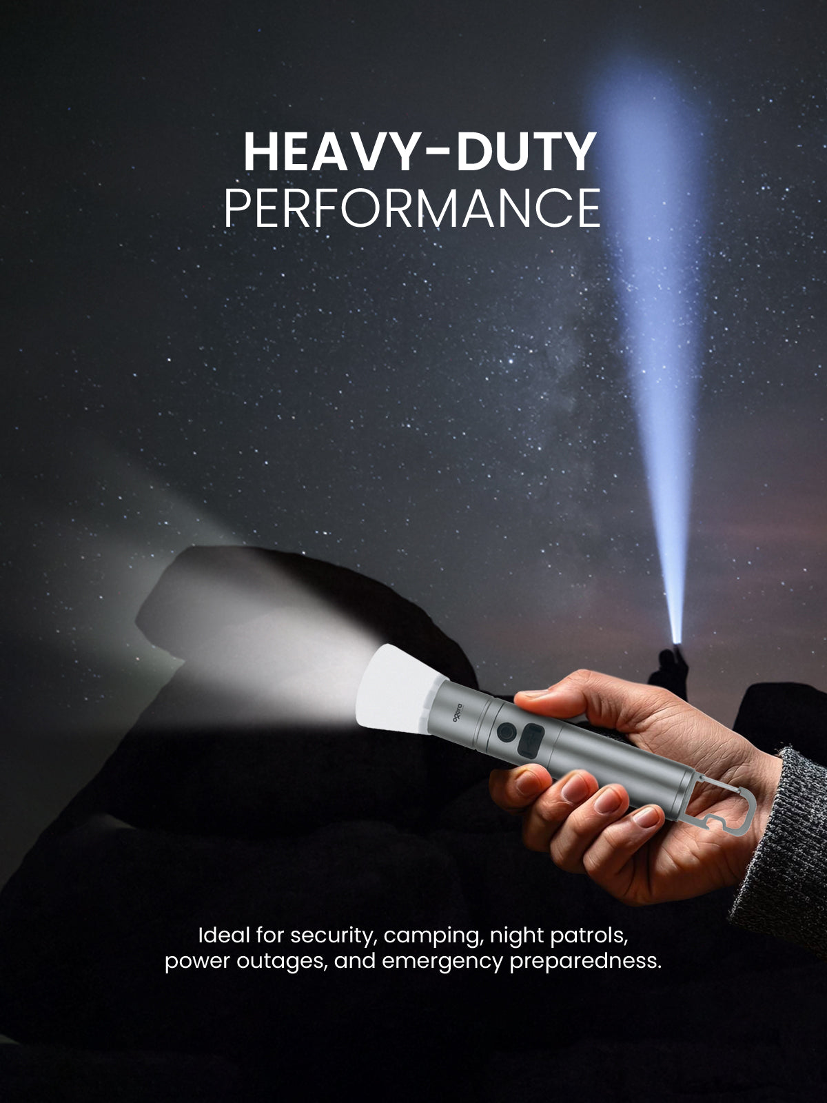 Ogera OG1012SL Rechargeable LED Flashlight, 2SC High-Brightness Torch, Long-Lasting Battery, Heavy-Duty & Portable Handheld Light for Home, Outdoor & Emergency Use