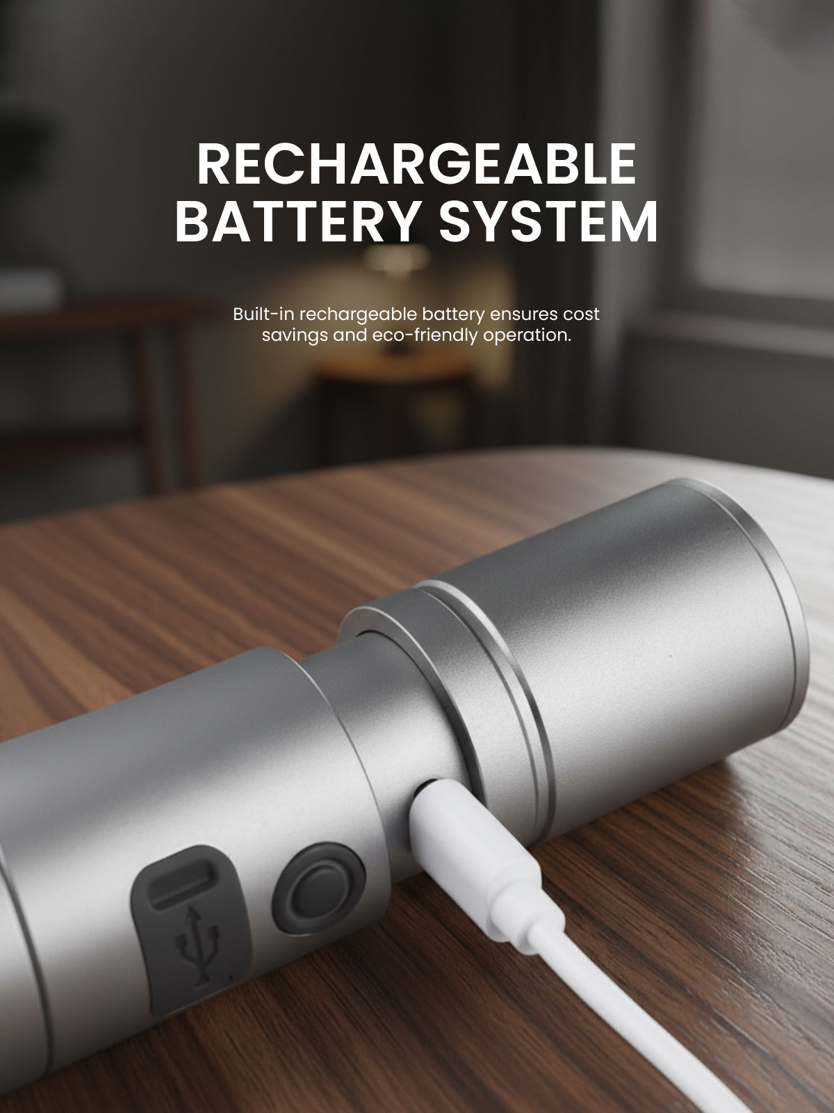 Ogera OG1012SL Rechargeable LED Flashlight, 2SC High-Brightness Torch, Long-Lasting Battery, Heavy-Duty & Portable Handheld Light for Home, Outdoor & Emergency Use