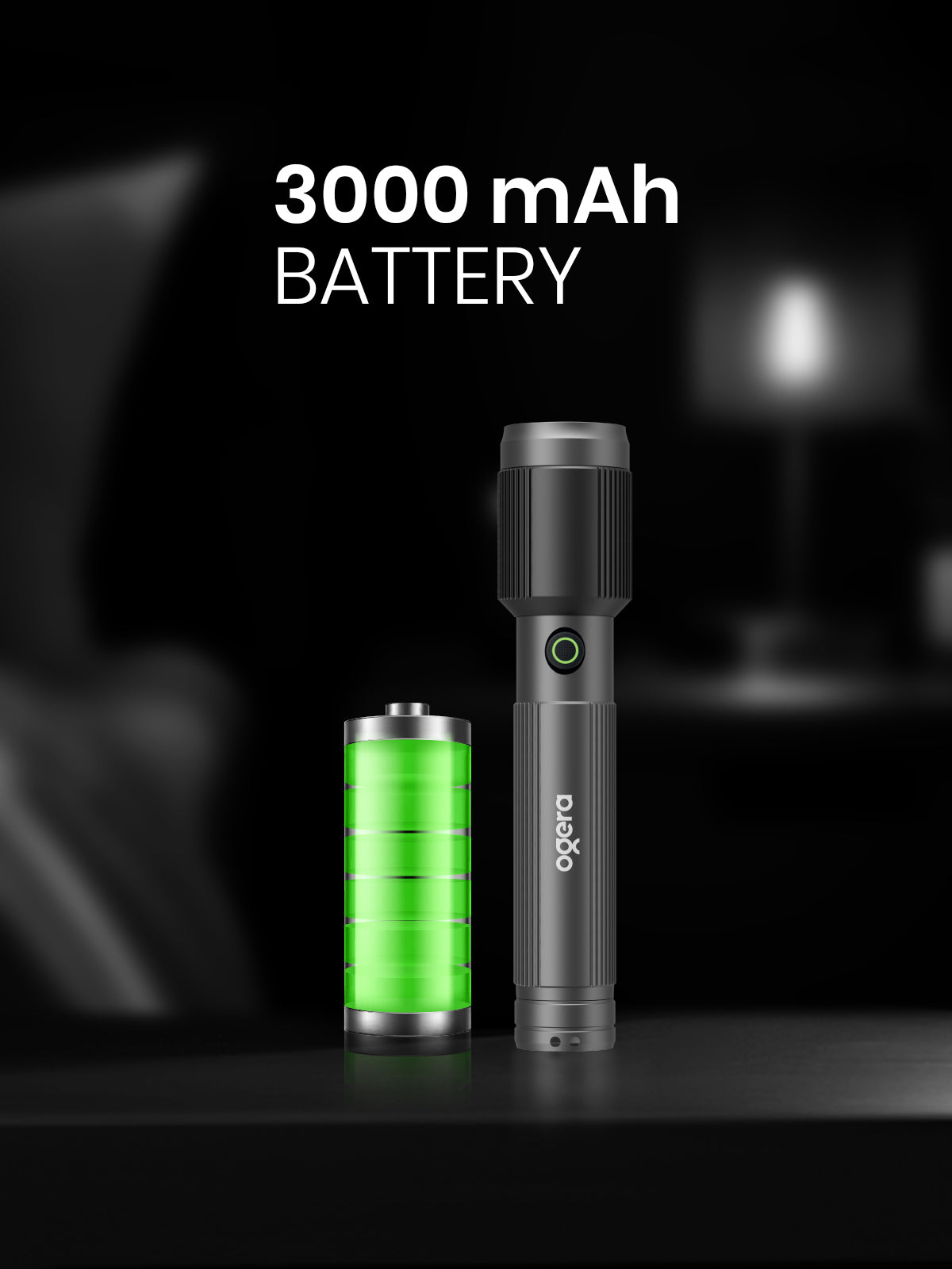 OGERA RECHARGEABLE LED FLASHLIGHT