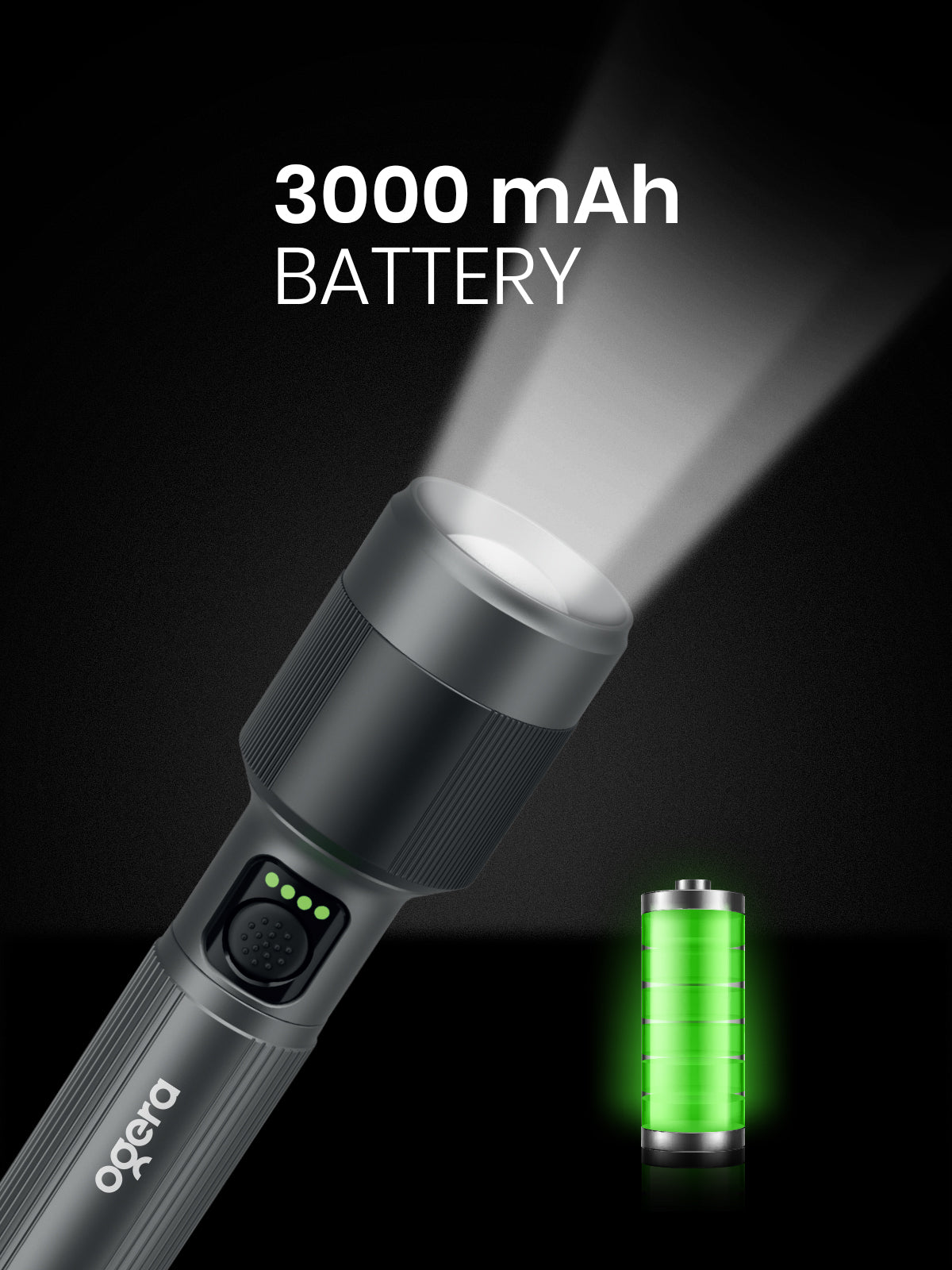 OGERA RECHARGEABLE LED FLASHLIGHT 1Sc