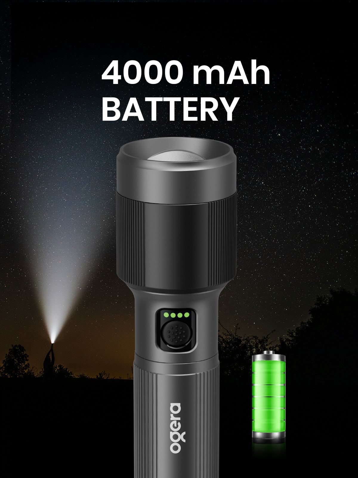 OGERA RECHARGEABLE LED FLASHLIGHT 2Sc
