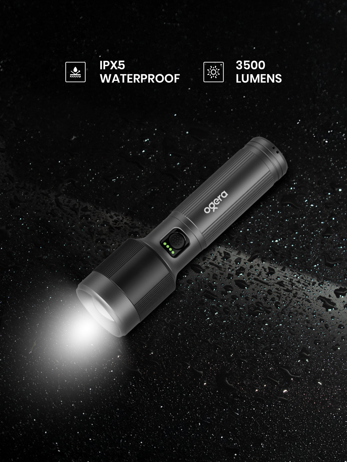 OGERA RECHARGEABLE LED FLASHLIGHT 2Sc