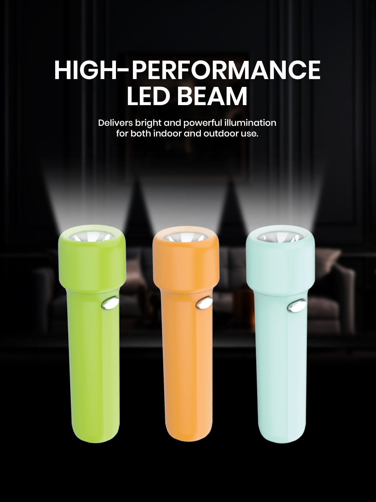 Ogera OG1151PSL Rechargeable LED Flashlight, High-Power Torch with Long Battery Life, Rugged & Portable Handheld Light for Home, Outdoor, Security & Emergency Use