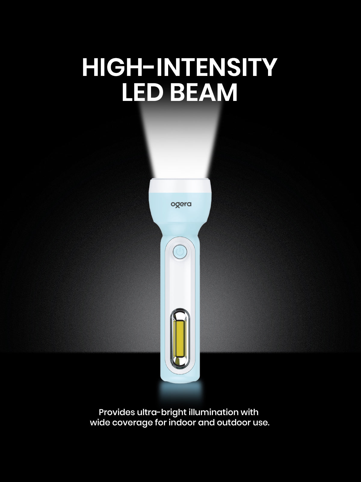 Ogera OG1153PSL LED Lithium Battery Flashlight, High-Brightness Rechargeable Torch with Long-Lasting Lithium Battery, Durable & Portable for Home, Outdoor & Emergency Use