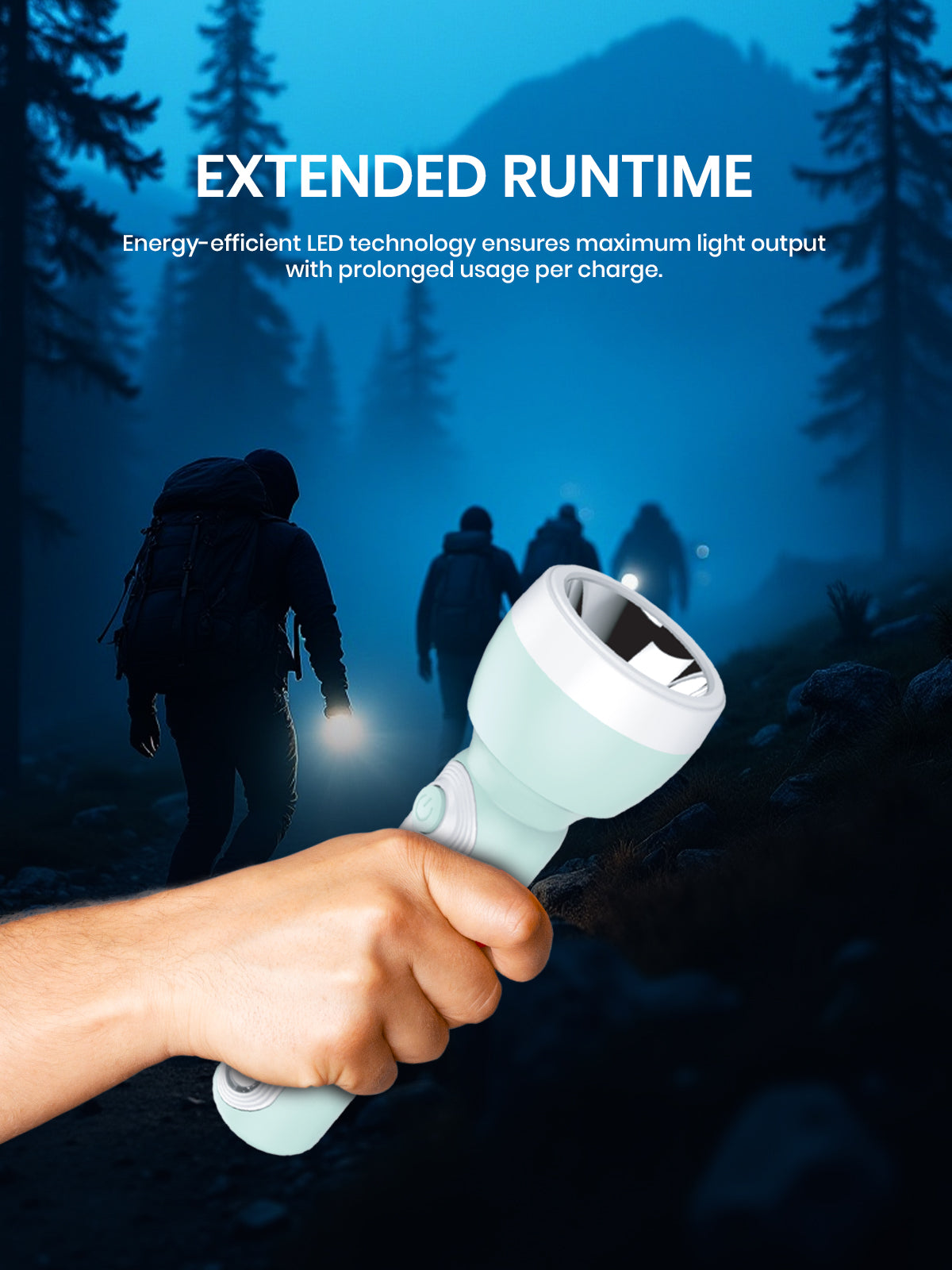 Ogera OG1153PSL LED Lithium Battery Flashlight, High-Brightness Rechargeable Torch with Long-Lasting Lithium Battery, Durable & Portable for Home, Outdoor & Emergency Use