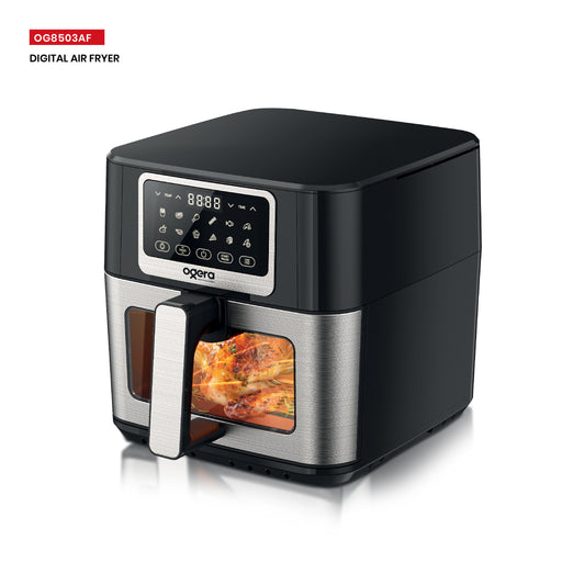 Ogera OG8503AF Digital Air Fryer, 7.6L XXL Capacity, 1700W Rapid Hot Air Technology, Touch Control with LED Display, Adjustable Temperature & Timer, Oil-Free Healthy Cooking for Large Families