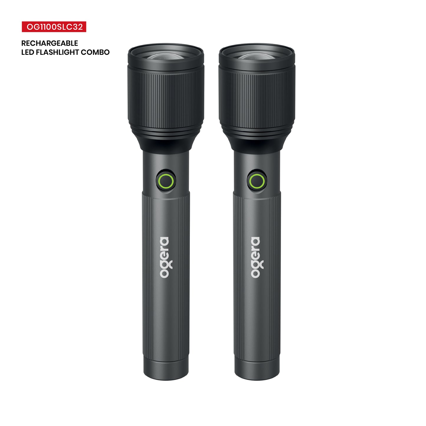 OGERA RECHARGEABLE LED FLASH LIGHT COMBO-3Sc x 2-OG1100SLC32