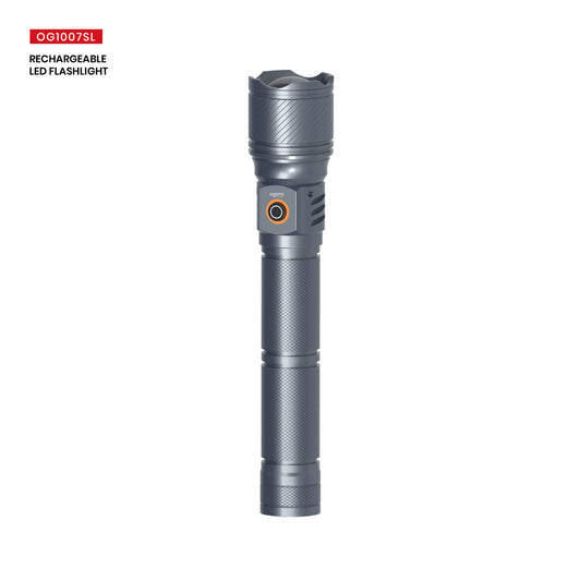 Ogera OG1007SL Rechargeable LED Flashlight, 2SC Heavy-Duty Torch with Bright LED Beam, Long Battery Life, Durable & Portable Handheld Light for Home, Outdoor & Emergency Use