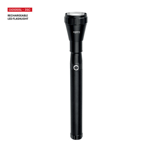 Ogera OG1010SL Rechargeable LED Flashlight, 3SC Ultra-Bright Torch with Heavy-Duty Design, Long Battery Life, Rugged & Portable Handheld Light for Home, Outdoor & Emergency Use