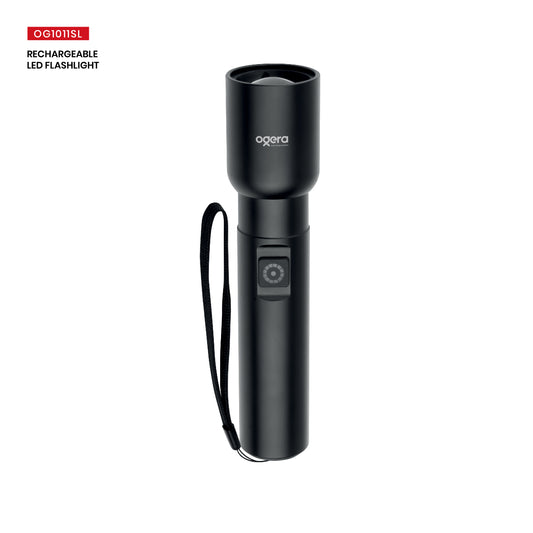Ogera OG1011SL Rechargeable LED Flashlight, Compact 1AA Design, High-Brightness Torch with Long Battery Life, Durable & Portable Handheld Light
