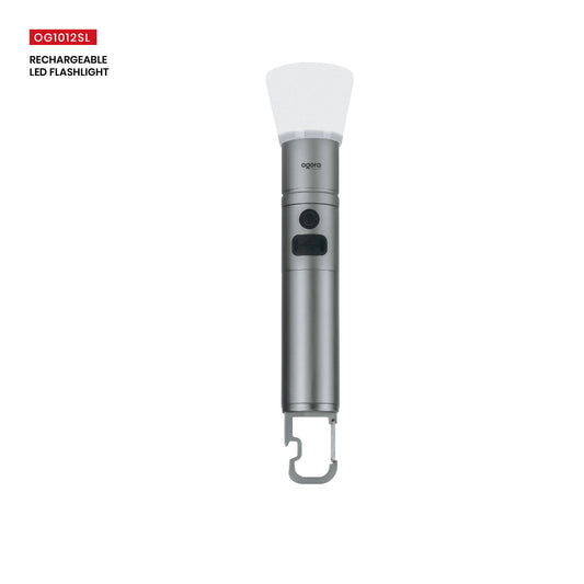 Ogera OG1012SL Rechargeable LED Flashlight, 2SC High-Brightness Torch, Long-Lasting Battery, Heavy-Duty & Portable Handheld Light for Home, Outdoor & Emergency Use