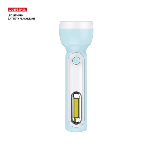 Ogera OG1153PSL LED Lithium Battery Flashlight, High-Brightness Rechargeable Torch with Long-Lasting Lithium Battery, Durable & Portable for Home, Outdoor & Emergency Use