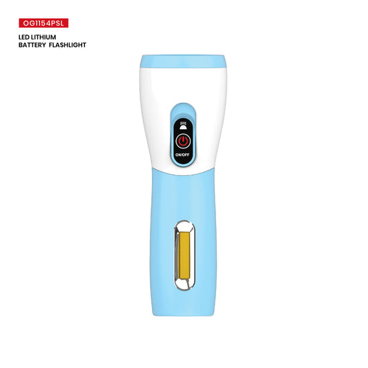 Ogera OG1154PSL LED Lithium Battery Flashlight, Ultra-Bright Rechargeable Torch with Long-Lasting Lithium Battery, Heavy-Duty & Portable for Home, Outdoor & Emergency Use