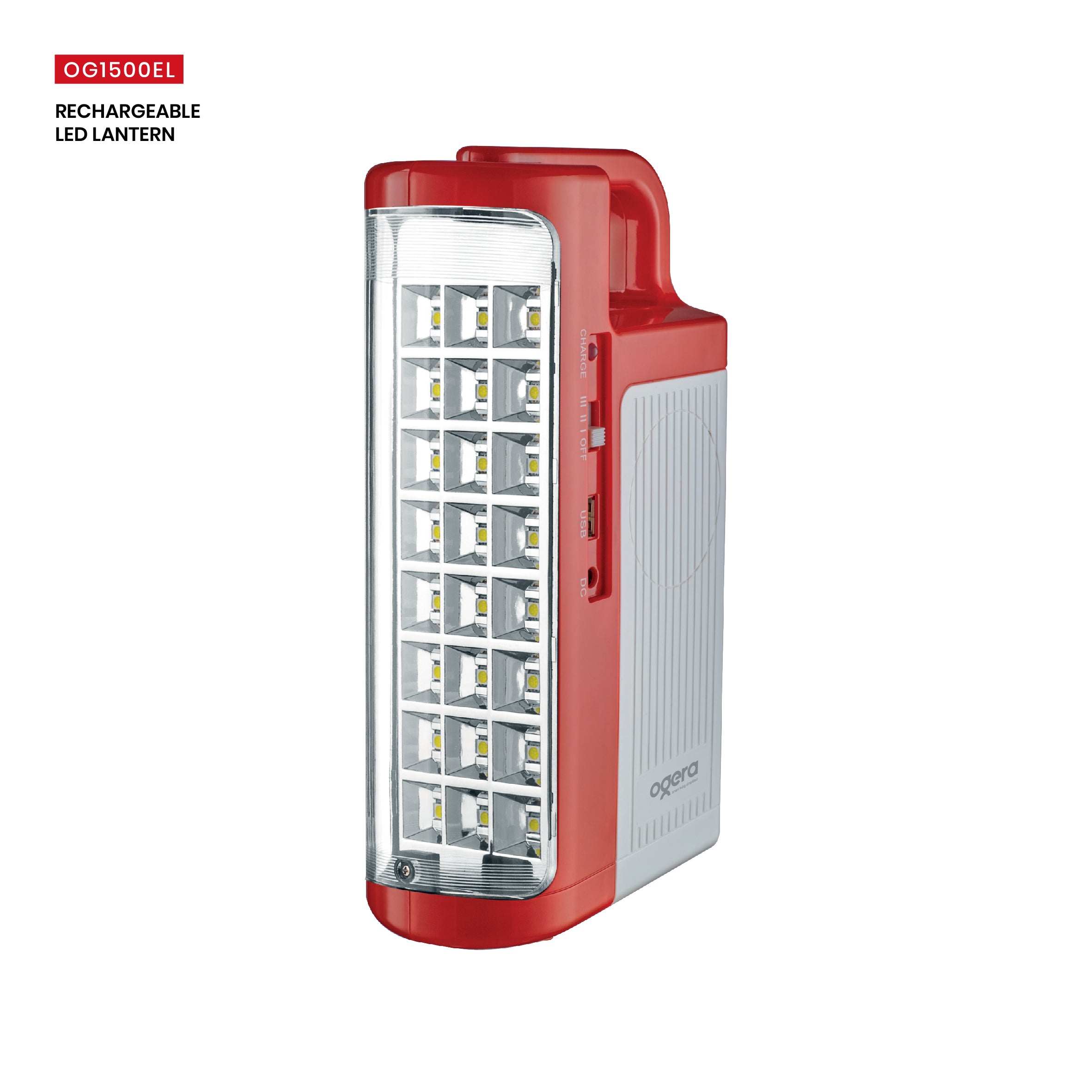 Ogera OG1500EL Rechargeable LED Lantern, Bright Emergency Light with Long Battery Backup, Portable & Durable Lantern for Home, Camping, Outdoor & Power Outages