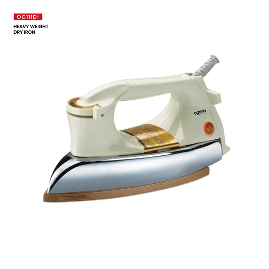 Ogera OG111DI Heavy Weight Dry Iron, 2.25kg, Non-Stick Soleplate, Adjustable Temperature Control, Durable Body, Powerful & Efficient Ironing for Home and Professional Use