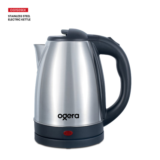 Ogera OG1509EK Stainless Steel Electric Kettle, 1.8L Capacity, 1500W Fast Boil, Auto Shut-Off & Boil-Dry Protection, Cool-Touch Handle, Durable & Portable Kettle for Home & Office